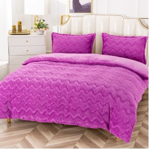 Lenjerie pentru pat dublu pufoasa COCOLINO, 4 piese, Mov