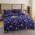 Lenjerie pat dublu, Super Pufoasa COCOLINO, 4 piese, Albastru, stelute [14]