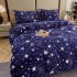 Lenjerie pat dublu, Super Pufoasa COCOLINO, 4 piese, Albastru, stelute [2]