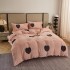Lenjerie pat dublu, Super Pufoasa COCOLINO, 4 piese, Roz pudra, inimioare [9]