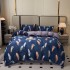 Lenjerie pat dublu, Super Pufoasa COCOLINO, 4 piese, Albastru, pene [11]
