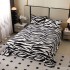 Lenjerie pat dublu, Super Pufoasa COCOLINO, 4 piese, Alb-Negru, zebra [13]