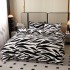 Lenjerie pat dublu, Super Pufoasa COCOLINO, 4 piese, Alb-Negru, zebra [15]