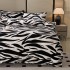 Lenjerie pat dublu, Super Pufoasa COCOLINO, 4 piese, Alb-Negru, zebra [4]