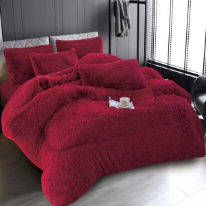  Pilota CoCoLiNo Fluffy + 2 fete de perna, matlasata, 200x230cm, Grena