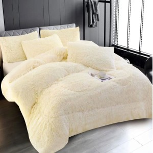  Pilota CoCoLiNo Fluffy + 2 fete de perna, matlasata, 200x230cm, Crem