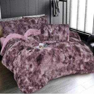  Pilota CoCoLiNo Fluffy + 2 fete de perna, matlasata, 200x230cm, Mov-Alb