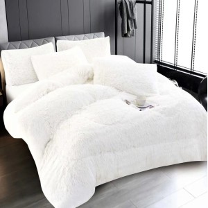  Pilota CoCoLiNo Fluffy + 2 fete de perna, matlasata, 200x230cm, Alb