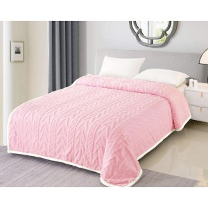 Patura CoCoLiNo tip Tricotaj cu blanita, 200x230cm, Roz