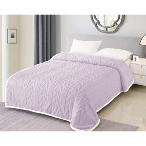 Patura CoCoLiNo tip Tricotaj cu blanita, 200x230cm, Lila
