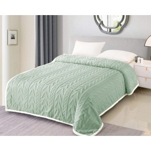 Patura CoCoLiNo tip Tricotaj cu blanita, 200x230cm, Verde
