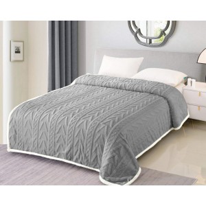 Patura CoCoLiNo tip Tricotaj cu blanita, 200x230cm, Gri
