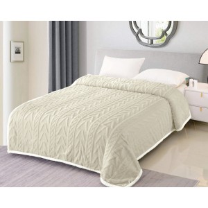 Patura CoCoLiNo tip Tricotaj cu blanita, 200x230cm, Crem