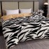 Pilota Cocolino cu Blăniță Bej Ultra Pufoasă, Matlasată, 200x230 cm – Căldură Instantă și Confort de Lux pentru Nopți Reci, Alb-Negru, Zebra [5]