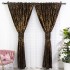 Set de 2 Draperii din Jacquard Satinat, Negru - Auriu, 1.4m latime x 2,7m inaltime, cu rejansa pt sina [6]