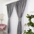 Set 2 draperii din Jacquard Satinat, 150x220cm, cu rejansa pentru sina, Gri [7]