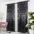 Draperie din Jacquard Satinat, 300x180cm, cu rejansa pentru sina, Negru - Argintiu [9]