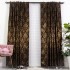  Set de 2 Draperii din Jacquard Satinat, Negru - Auriu, 1.4m latime x 2,7m inaltime, cu rejansa pt sina [10]