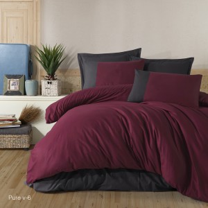 Lenjerie de pat ranforce Butique cu 6 piee (PURE V6)