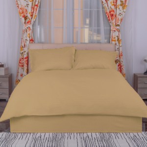 Lenjerie de pat Single, Ralex Pucioasa, HoReCa, Damasc Policoton, 3 piese, Auriu