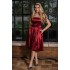 Rochie din Satin Visiniu Juliette [2]
