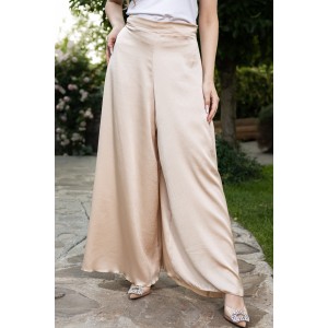 Pantaloni lejeri cu talie inalta, Summer, Bej