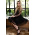 Rochie din Satin si Tulle Negru Classy [8]