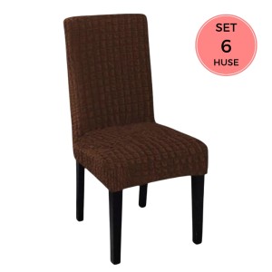Set 6 huse creponate universale pentru scaun Maro
