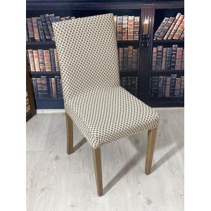 Set 6 huse universale pentru scaun, Crem