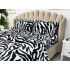 Lenjerie pat dublu, Super Pufoasa COCOLINO, 4 piese, Alb-Negru, Zebra [9]