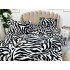 Lenjerie pat dublu, Super Pufoasa COCOLINO, 4 piese, Alb-Negru, Zebra [8]