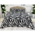 Lenjerie pat dublu, Super Pufoasa COCOLINO, 4 piese, Alb-Negru, Zebra [6]