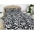 Lenjerie pat dublu, Super Pufoasa COCOLINO, 4 piese, Alb-Negru, Zebra [3]