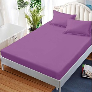 Cearsaf cu elastic, FINET, 180x200cm, 2 fete de perne 50x70cm, Mov