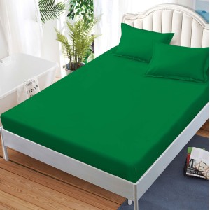 Cearsaf cu elastic, FINET, 180x200cm, 2 fete de perne 50x70cm, Verde