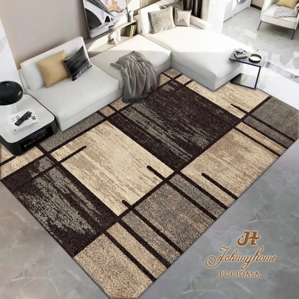 Covor 100x200cm pentru Dormitor si Living, Bej - Gri [1]