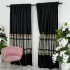 Set 2 Draperii  Elite, tip panou 3 metri latime x 232cm inaltime , Rejansa pt bara ,Negru cu Auriu [2]