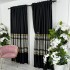 Set 2 Draperii  Elite, tip panou 3 metri latime x 232cm inaltime , Rejansa pt bara ,Negru cu Auriu [3]