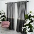 Set 2 Draperii Royal, tip panou 300cm latime x 232cm inaltime, Rejansa pt. bara, Gri cu Antracit, cu rejansa pt sina [3]