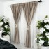 Set 2 draperii din Catifea Plisata cu opacitate ridicata, Bej nisipiu, 2m latime x 232cm inaltime, cu rejansa pentru bara [5]
