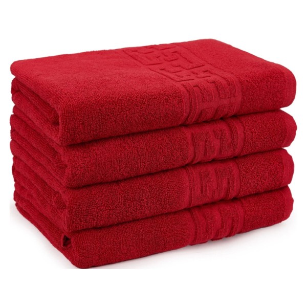 Set 4 Prosoape din 100% Bumbac Pakistanez, Rosu [1]