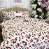 Lenjerie de Pat Dublu, Bumbac Ranforce, 6 piese, Croită cu Grija in Atelierul Cumparamisim - Lux Suprem, Rafinament Desăvârșit, Confort Regal, Alb, Rosu, cireșe si flori de cires [2]