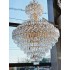 Candelabru RFAN, Model QS824/600x860, Textura Cristal, Metal, 15 X E27, Auriu [2]