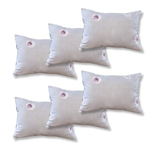 Set 6 perne dreptunghiulare 50x70cm Emboss (4+2 GRATIS), Fabricate in Romania, model cu flori, lila