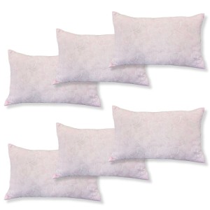 Set 6 perne dreptunghiulare 50x70cm Emboss (4+2 GRATIS), Fabricate in Romania, roz, flori