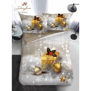 Lenjerie pat 1 PERSOANA, BUMBAC FINET, 4 piese, Identică cu Poza, Craciun, Gri, Auriu, cadouri Lenjerie pat 1 PERSOANA, BUMBAC FINET, 4 piese, Identică cu Poza, Craciun, Gri, Auriu, cadouri