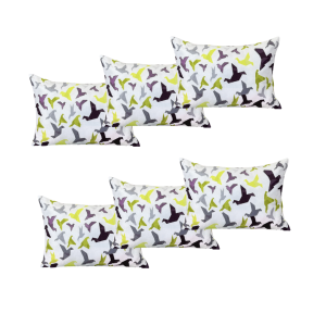 Set 6 perne dreptunghiulare 50x70cm Emboss (4+2 GRATIS), Fabricate in Romania, model clasic, alb