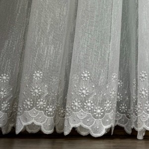 Perdea Alina din IN Brodat - 600cm x 240cm, Tiv lat, Alb