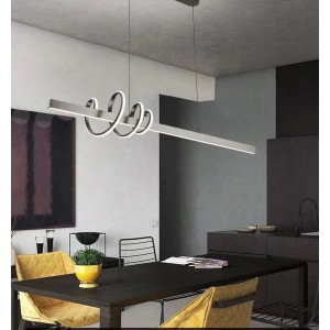 Pendul LED RFAN, Model 1768, Cu Telecomanda, 3 Tipuri De Lumina, Inaltime Reglabila, 50W, Gri