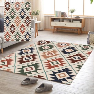 Covor Antiderapant, Design Traditional, 80x150cm, Multicolor